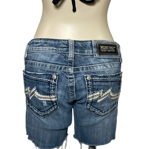 Miss me DIY jean cut off shorts upcycled cut offs raw hem 27 - Picture 3 of 7